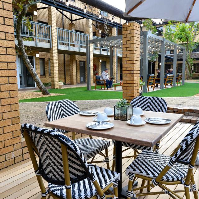 All Africa House: Courtyard , patio with chairs